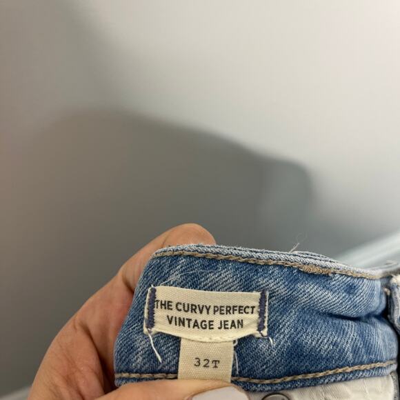 Madewell Women's The Tall Curvy Perfect Vintage Jeans 32T Blue Denim Stretch - Picture 6 of 9